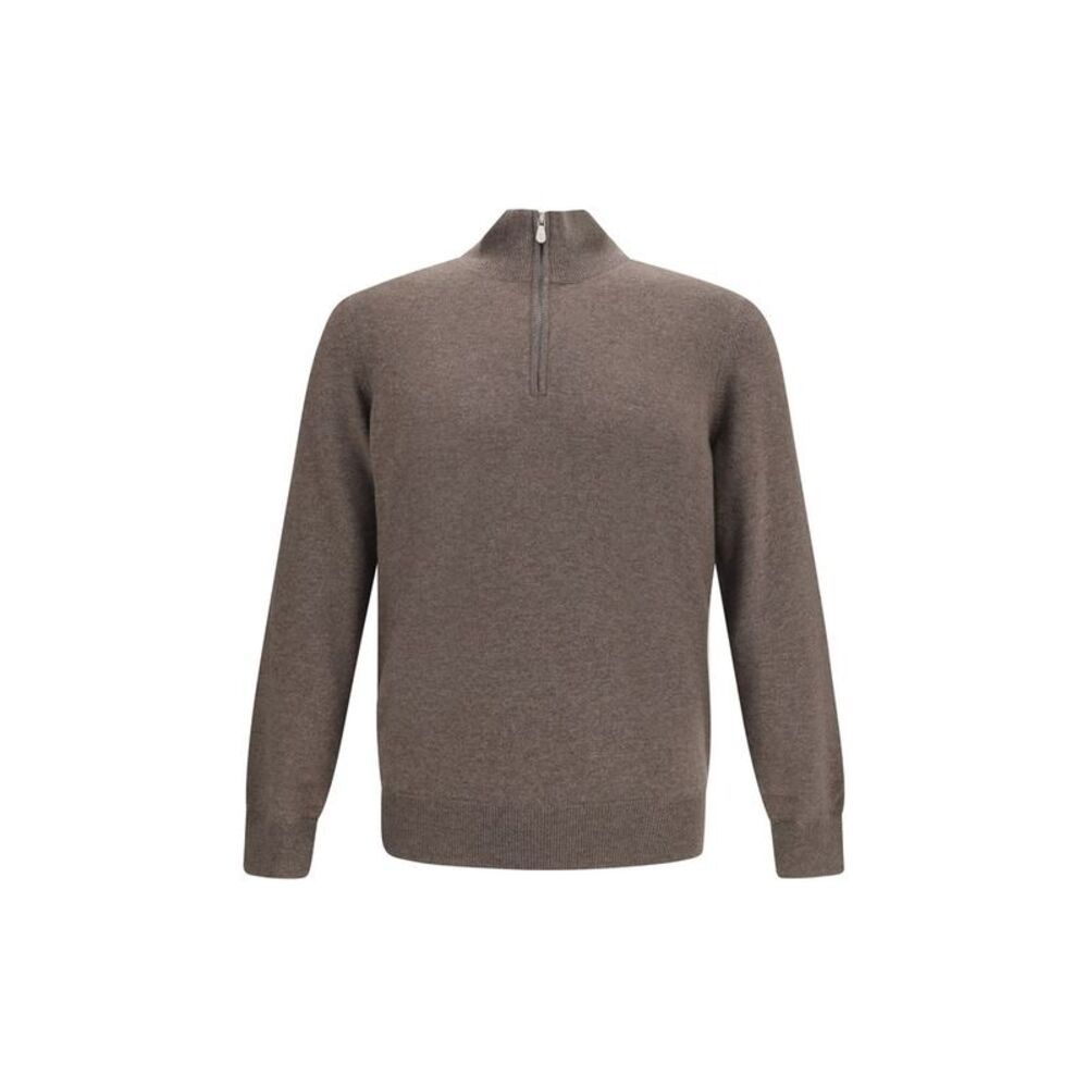 Brunello Cucinelli Brown Cashmere Men's Sweater